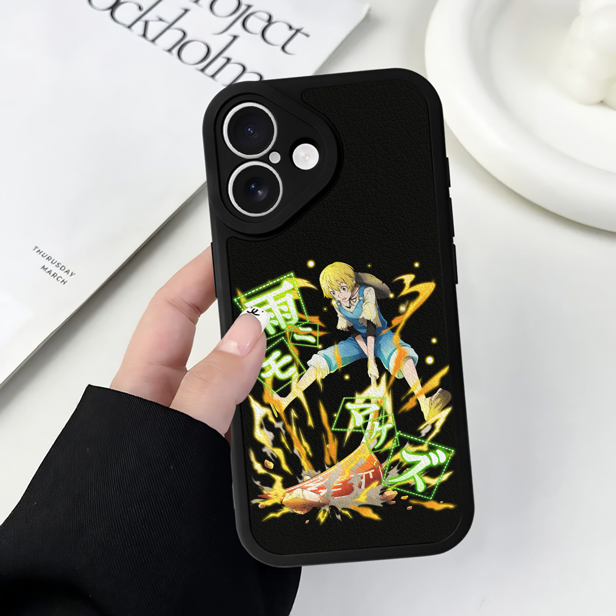 （画像用） 文豪ストレイドッグス Bungo Stray Dogs 【iPhone 16シリーズ対応】シリコンスマホケース（レザー調） 材質：シリコン